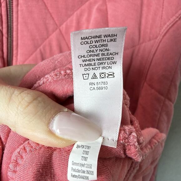 Maurices Coral/Pink Quilted Front Pockets Relaxed Fit 1/4 Zip Jacket Women’s XL - Picture 10 of 13